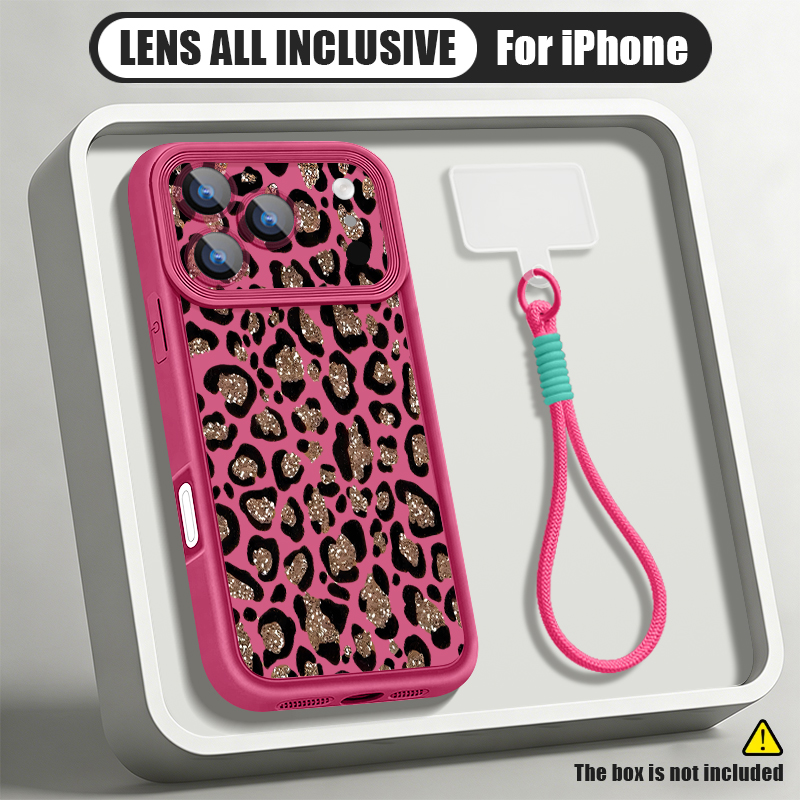 Lanyard Phone Strap - Brown Leopard Printed Lanyard Phone Case