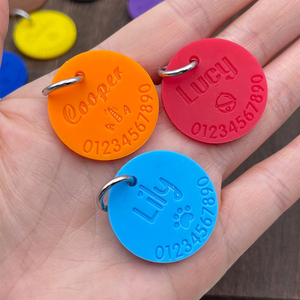 Phone Accessories And Names - Silicone Pet Anti-lost ID Tag Personalized