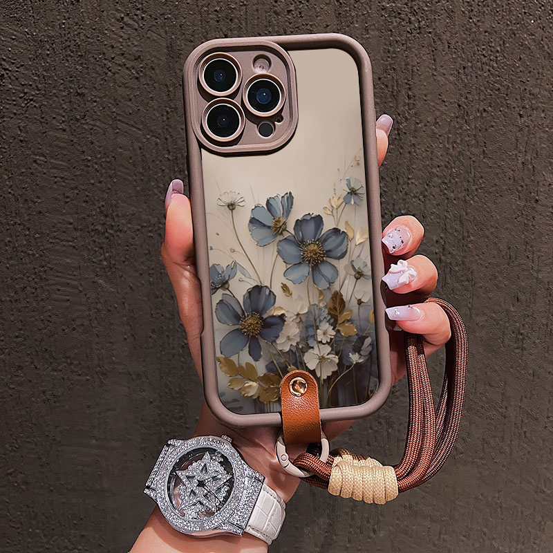 Blue Flower Lanyard Strap Rope - огляд і ціна Lanyard Phone Strap