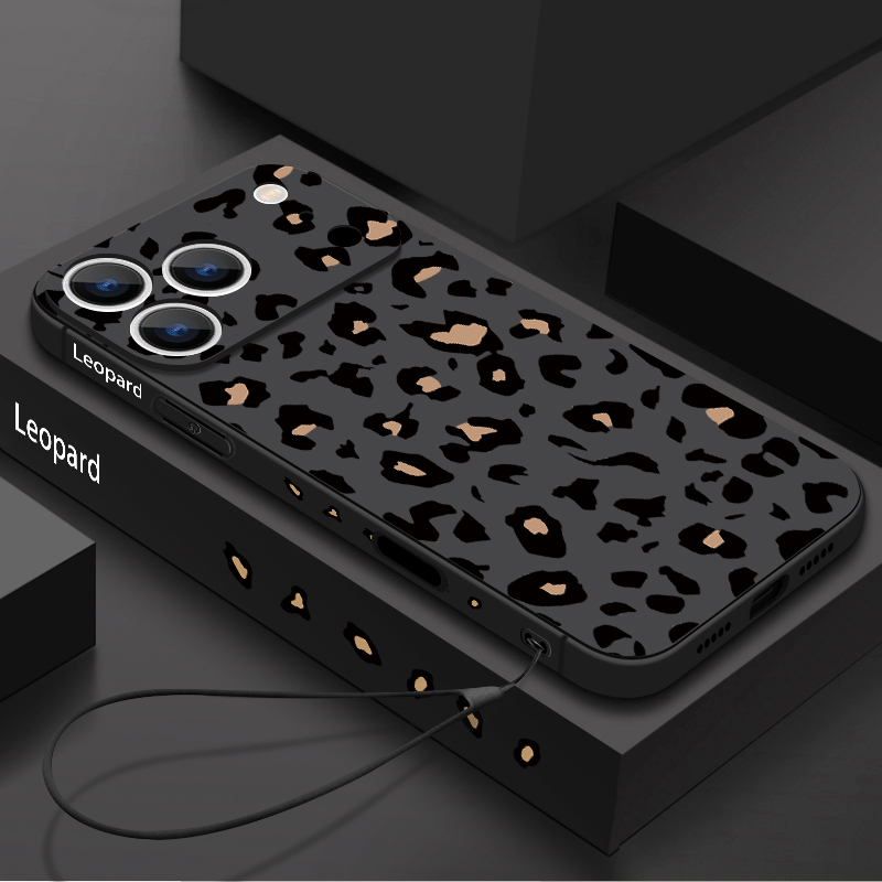 Leopard Print TPU Phone Case F - огляд і ціна Lanyard Phone Strap