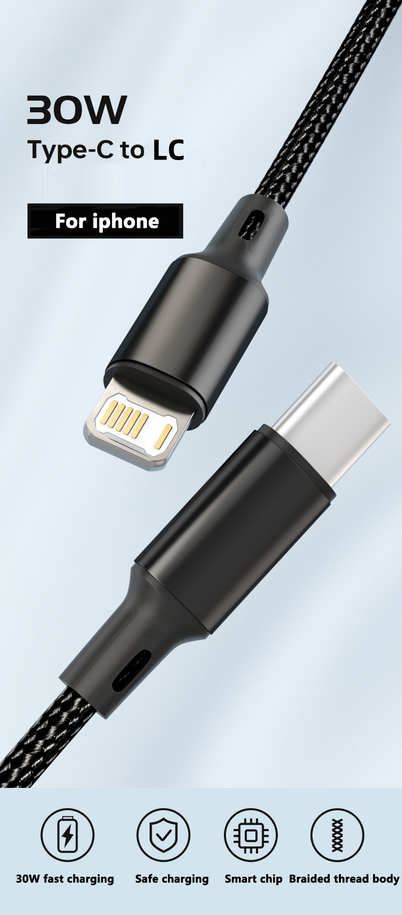 PD 30W USB Cable For iPhone 14 - огляд і ціна Phone Accessories Online