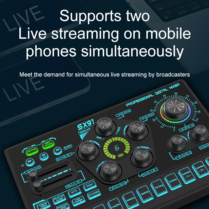 SX91 48V Audio Mixer with Voic - огляд і ціна Gaming Controller Phone