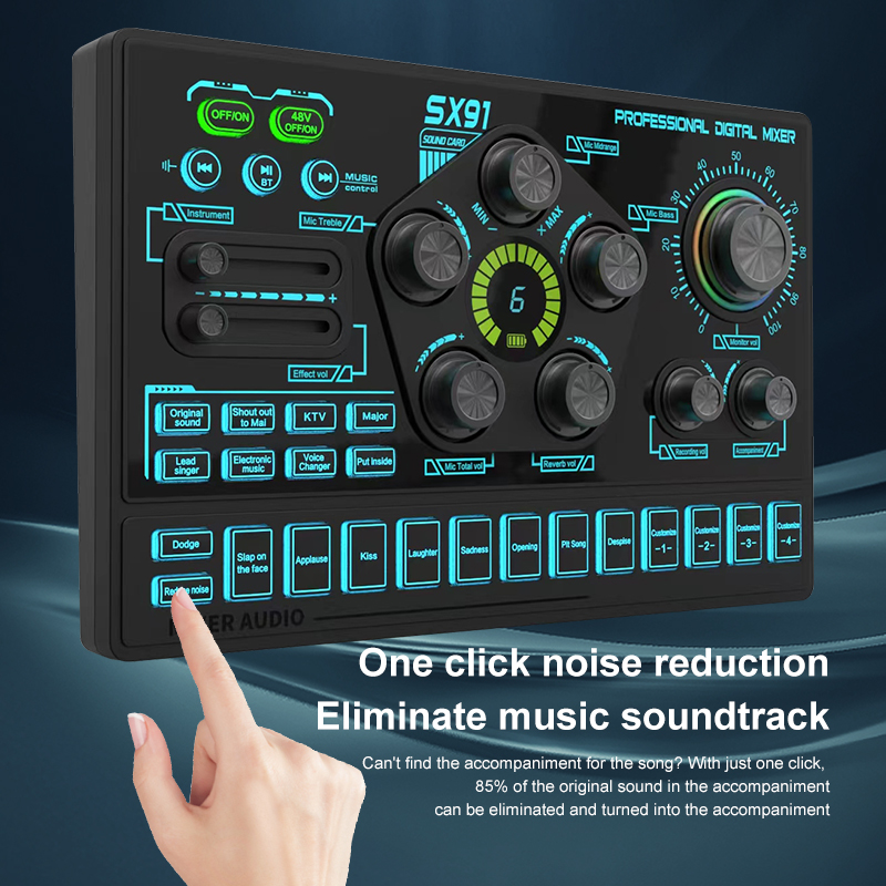 SX91 48V Audio Mixer with Voic - огляд і ціна Gaming Controller Phone