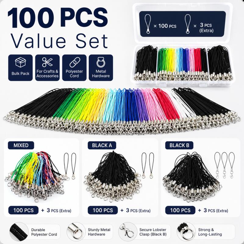 100pcs Lanyard Lariat Cords Lo - огляд і ціна Phone Accessories Hanger