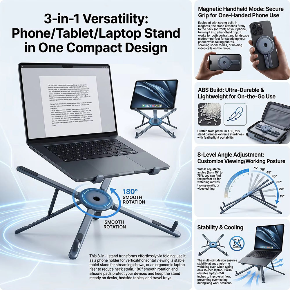 Portable Magnetic Phone Holder - огляд і ціна Desk Phone Stand