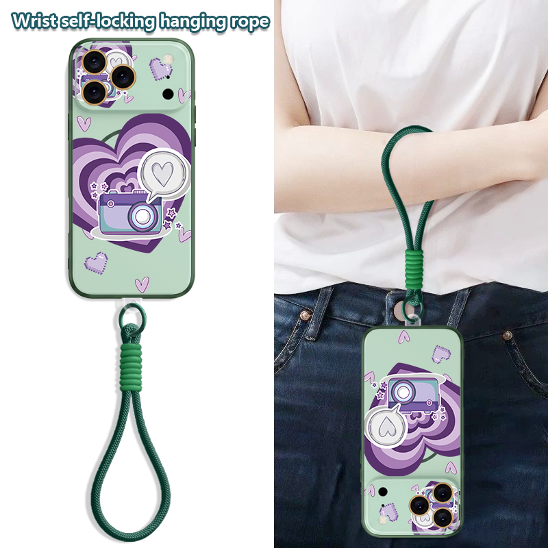 Love Heart Pattern Magnetic Ph - огляд і ціна Lanyard Phone Strap