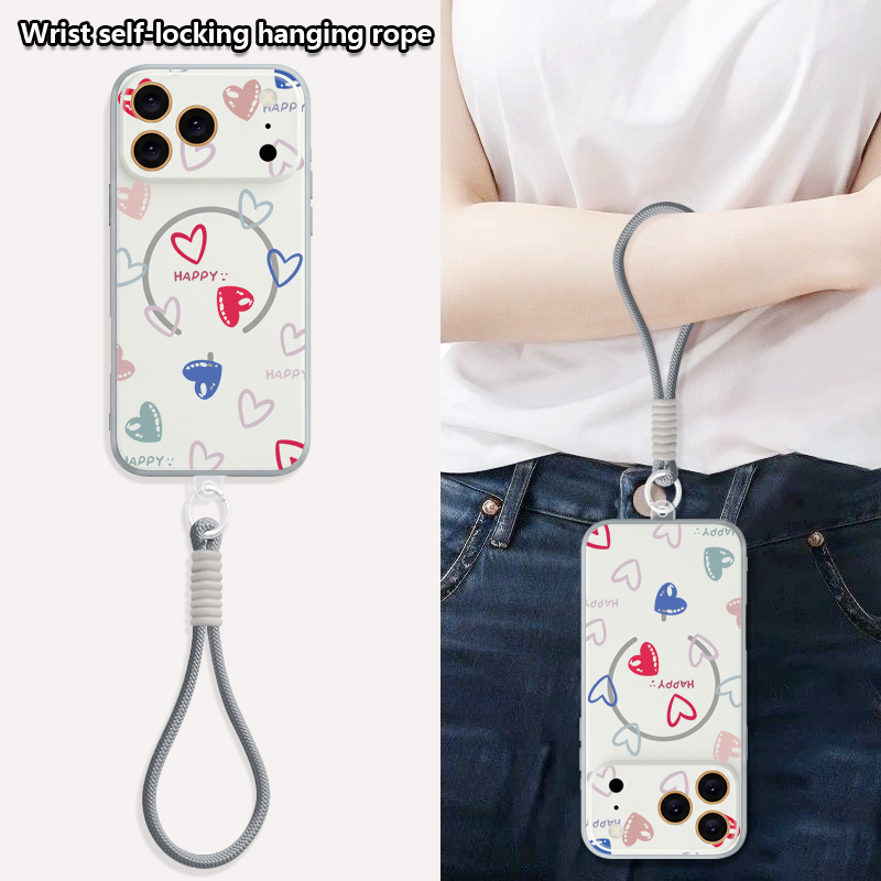 Love Heart Pattern Magnetic Ph - огляд і ціна Lanyard Phone Strap